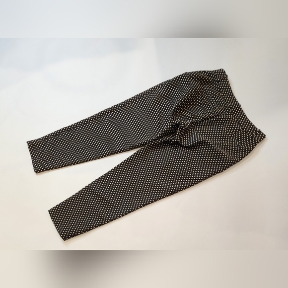 KATE spade new york Women's 6 Margaux Cafe Dot Cropped Pants Black Cream Trouser - Picture 6 of 16